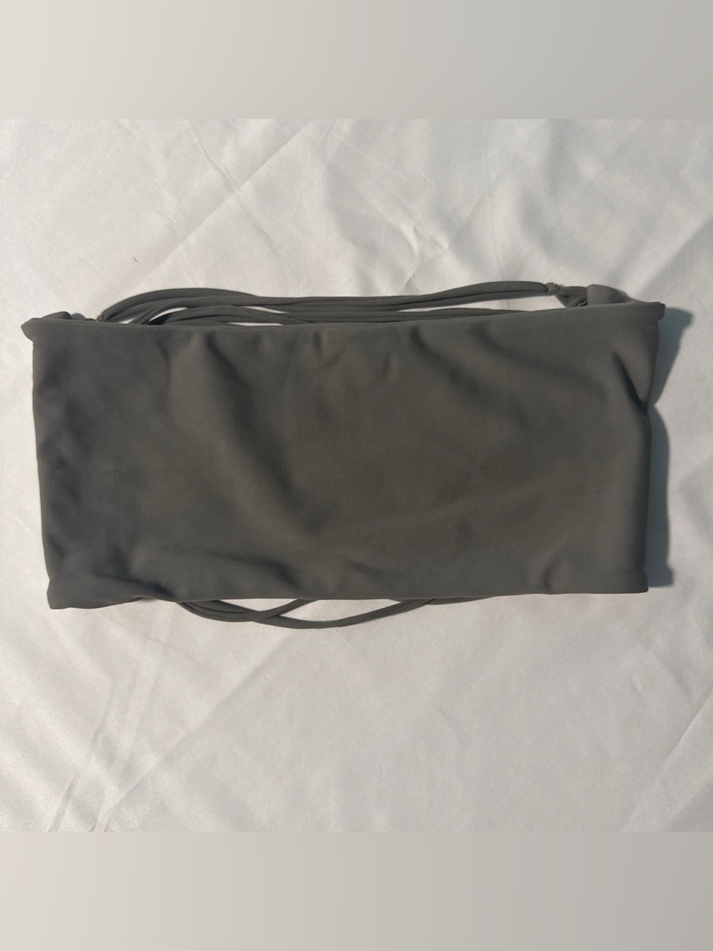 Mikoh Charcoal Strapless Bandeau Bikini Top with Removable Straps